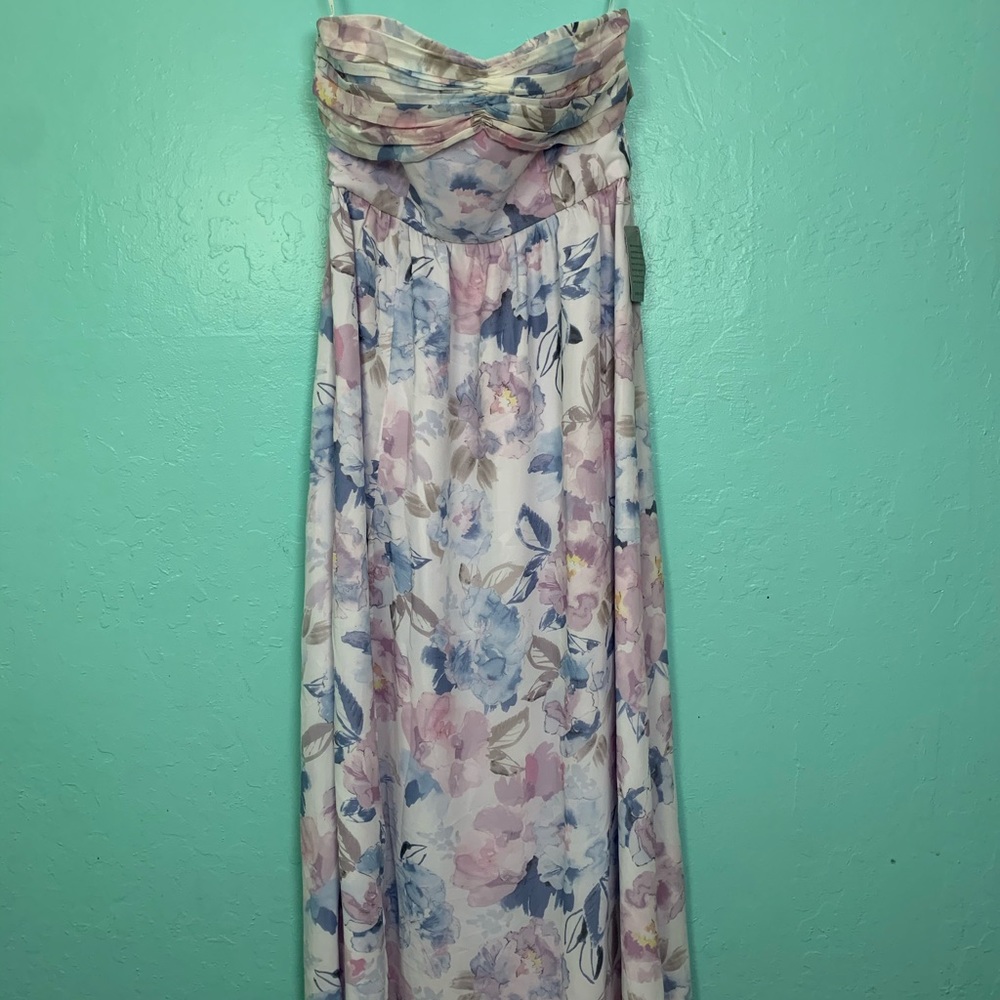 Plum pretty sugar maxi floral tube top dress